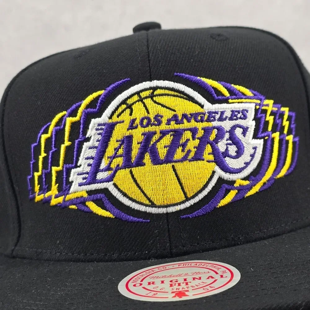 Mitchell & Ness Los Angeles Lakers Vibes Cap Black & Purple Snapback Hat‎ - Picture 7 of 14